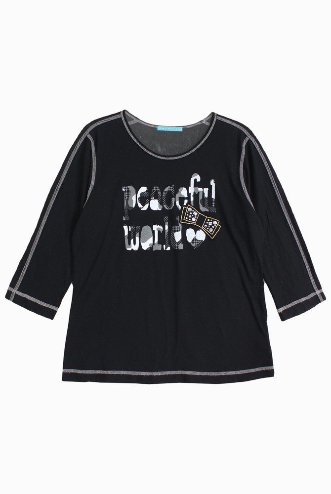 (교환&amp;환불불가)JPN 코튼 혼방 프린팅 티셔츠 - Women